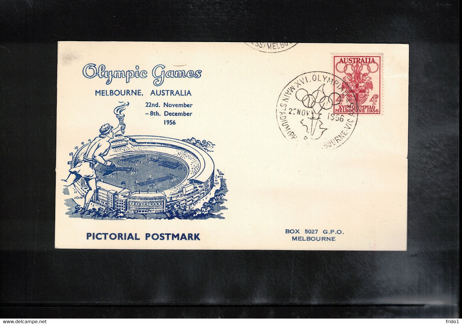 Australia 1956 Olympic Games Melbourne - Main Stadium Interesting Postcard - Ete 1956: Melbourne
