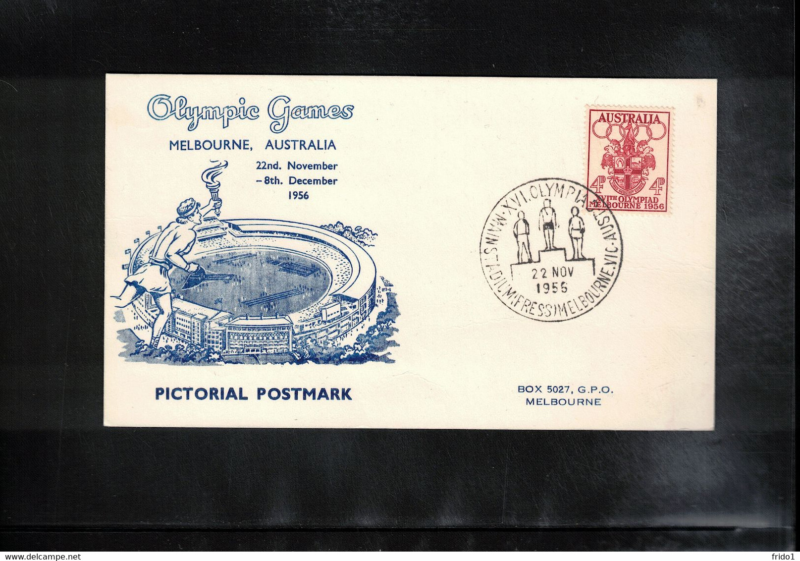 Australia 1956 Olympic Games Melbourne - Main Stadium Press Interesting Postcard - Estate 1956: Melbourne