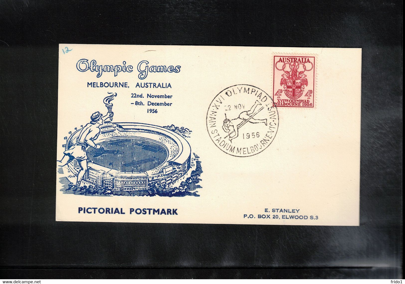 Australia 1956 Olympic Games Melbourne - Main Stadium Athletics Interesting Postcard - Ete 1956: Melbourne