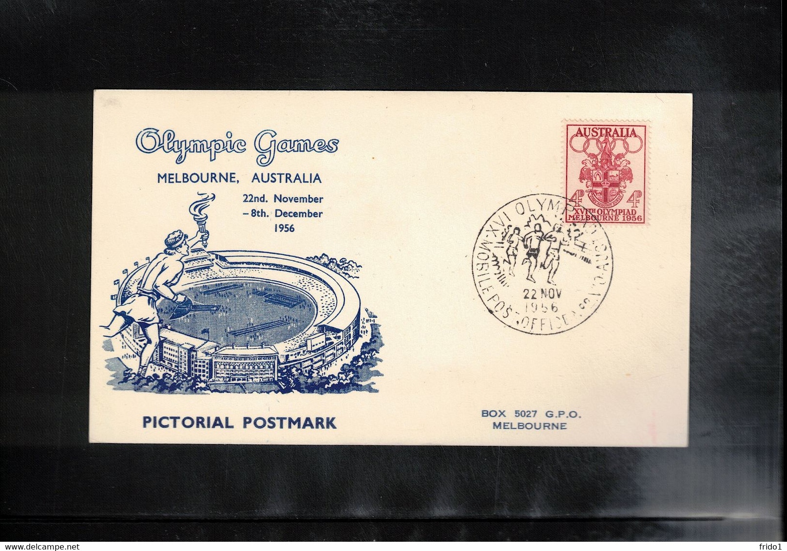 Australia 1956 Olympic Games Melbourne - Mobile Post Office Athletics Interesting Postcard - Sommer 1956: Melbourne