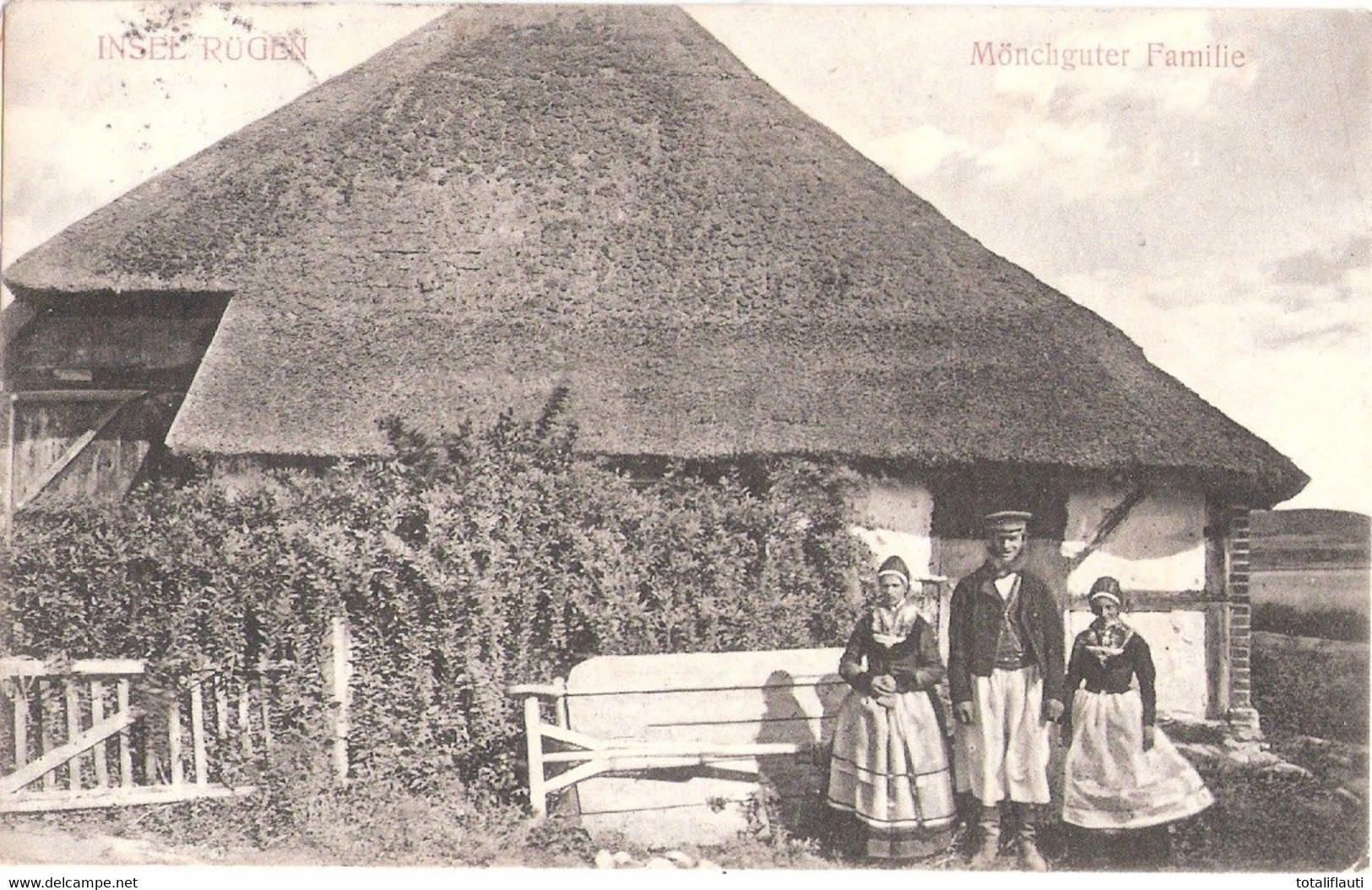 MIDDELHAGEN Insel Rügen Mönchgut Er Familie In Tracht 24.9.1912 Gelaufen - Göhren