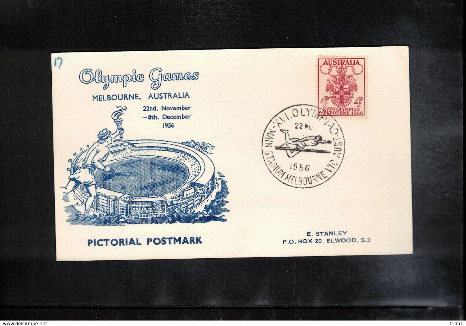 Australia 1956 Olympic Games Melbourne - Main Stadium Athletics Interesting Postcard - Sommer 1956: Melbourne