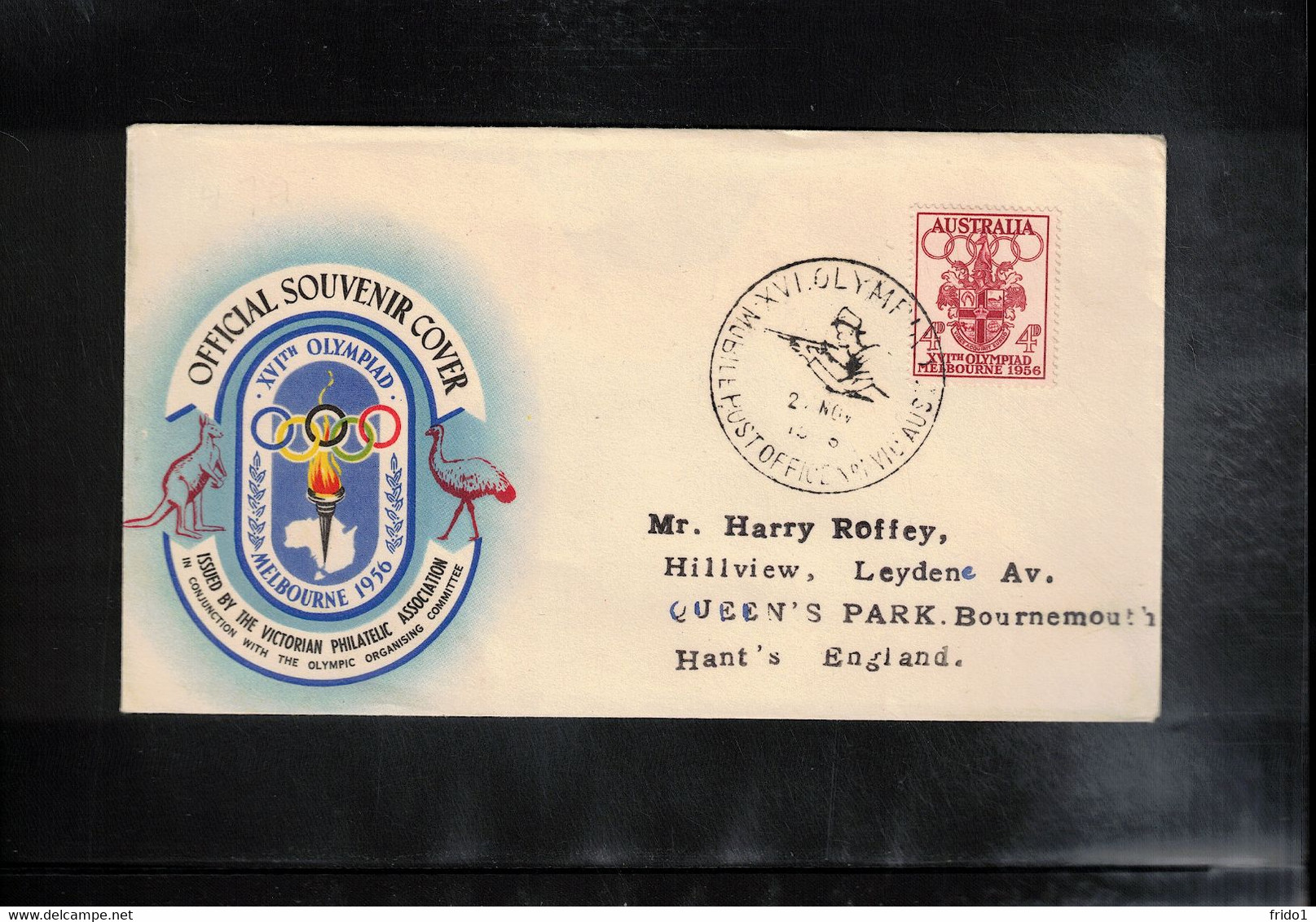 Australia 1956 Olympic Games Melbourne - Mobile Post Office - Shooting Interesting Cover - Verano 1956: Melbourne