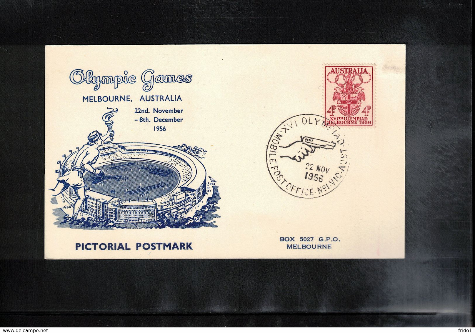 Australia 1956 Olympic Games Melbourne - Mobile Post Office - Shooting Interesting Postcard - Estate 1956: Melbourne