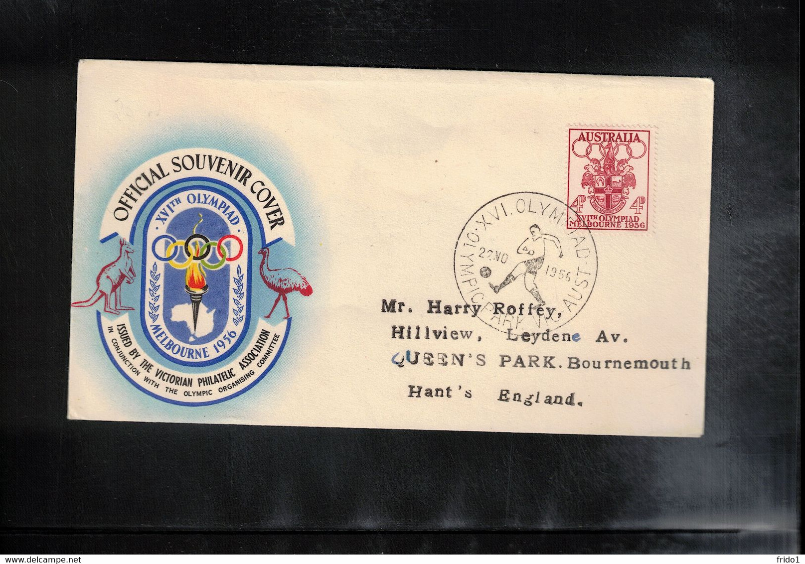 Australia 1956 Olympic Games Melbourne - Olympic Park - Football Interesting Cover - Ete 1956: Melbourne