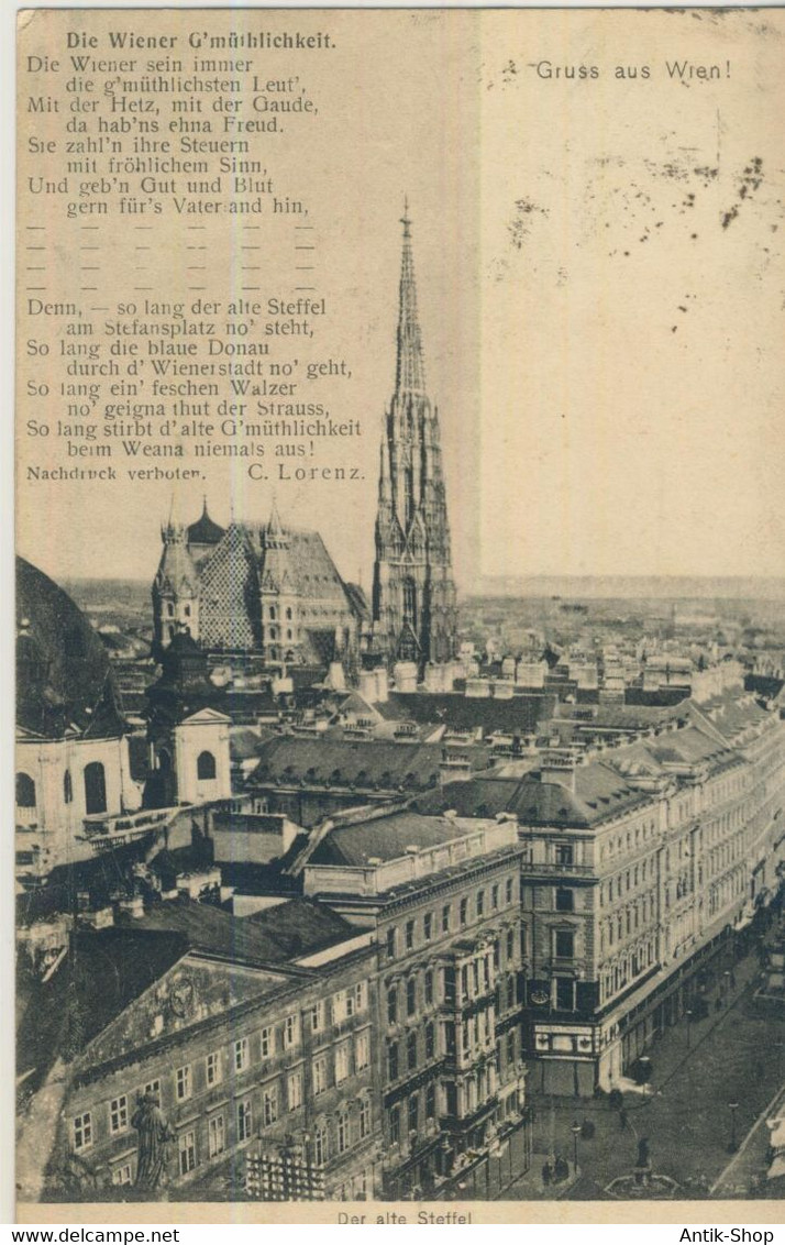Wien  - Der Alte Steffel - Von 1909 (59026) - Stephansplatz