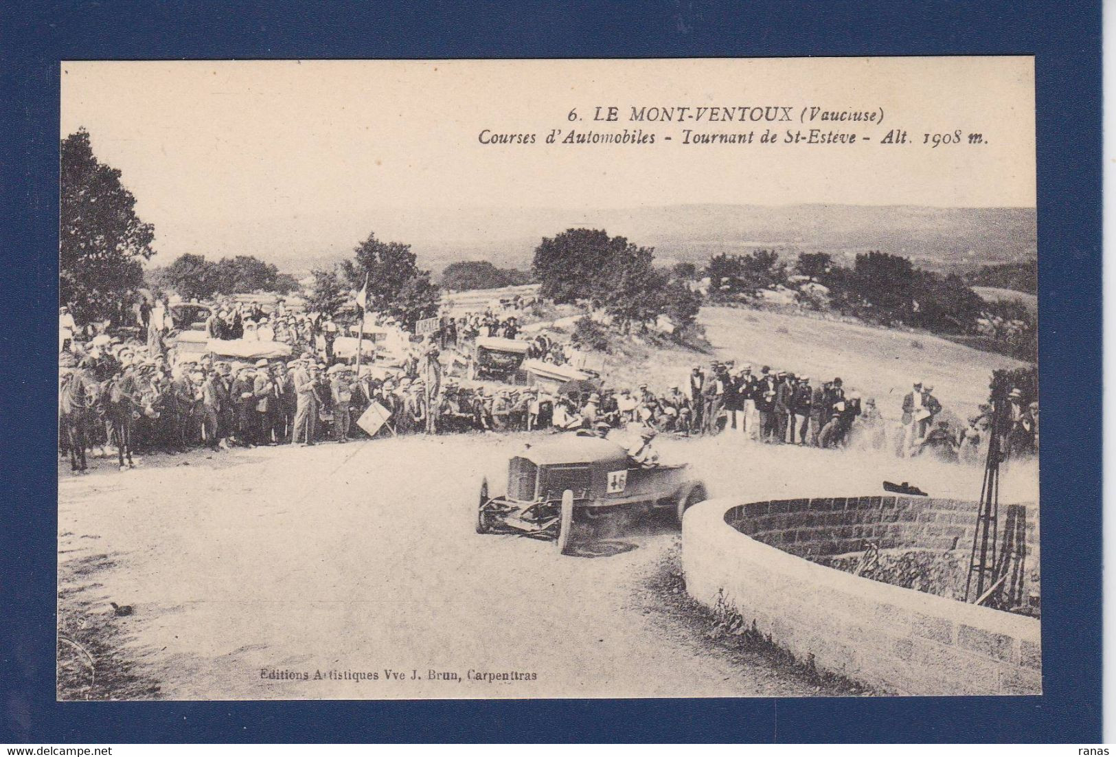 CPA [84] Vaucluse > Le Ventoux  Non Circulé Course De Voitures Automobiles Saint Estève - Autres & Non Classés