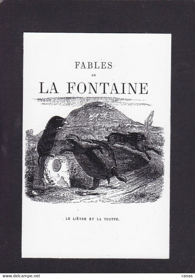 CPM Tortue Turtle Humour Humor Non Circulé Fables De La Fontaine - Schildpadden