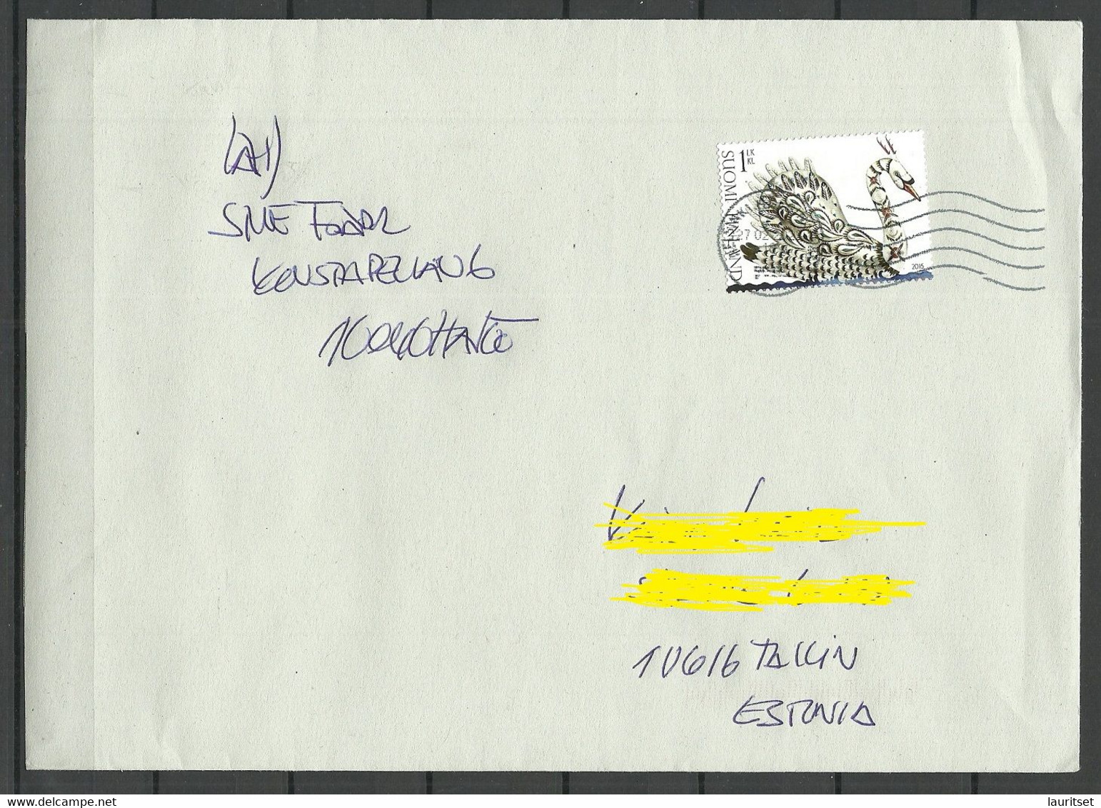 FINNLAND Finland 2023 Cover To Estonia Bird Swan - Lettres & Documents