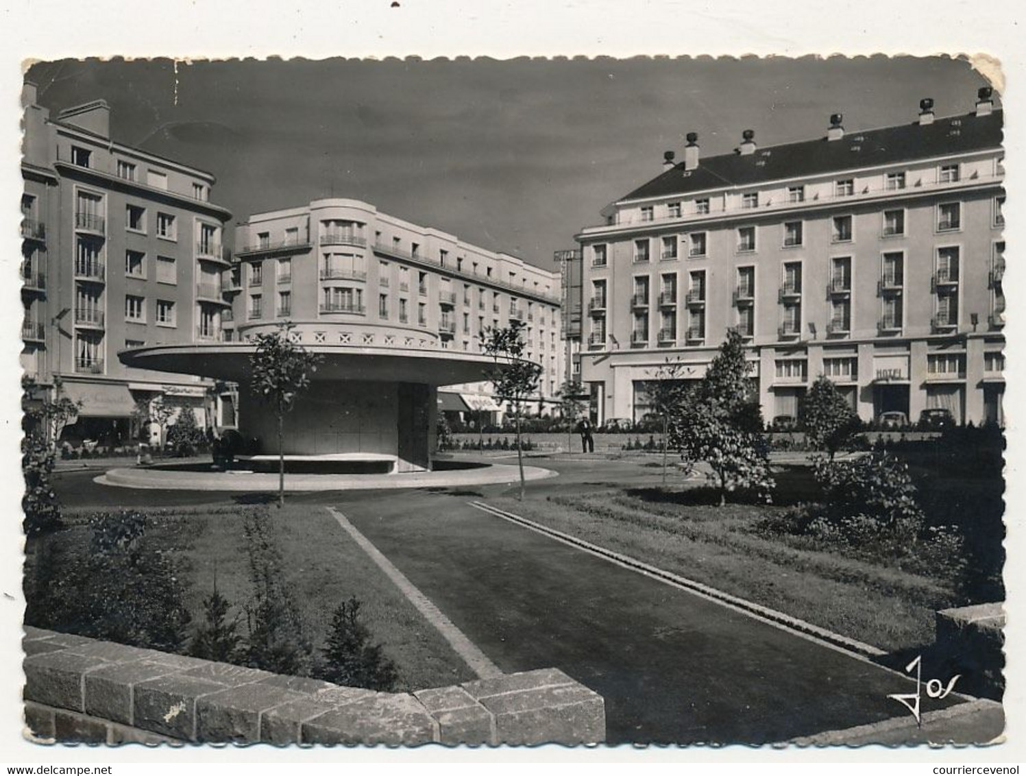 FRANCE - CP. Affr 15f Gandon Avec Bandelette "BIC Clic" - Brest Finistère 1955 - Storia Postale