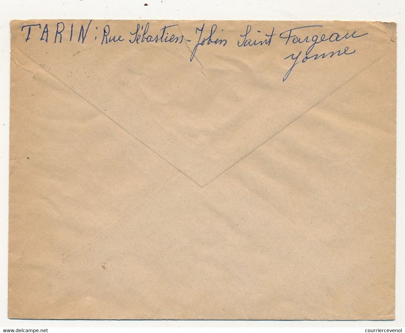 FRANCE - Enveloppe. Affr 15f Gandon Avec Bandelette "L'avez Vous Essayé ?" - St Fargeau Yonne 1955 - Lettres & Documents