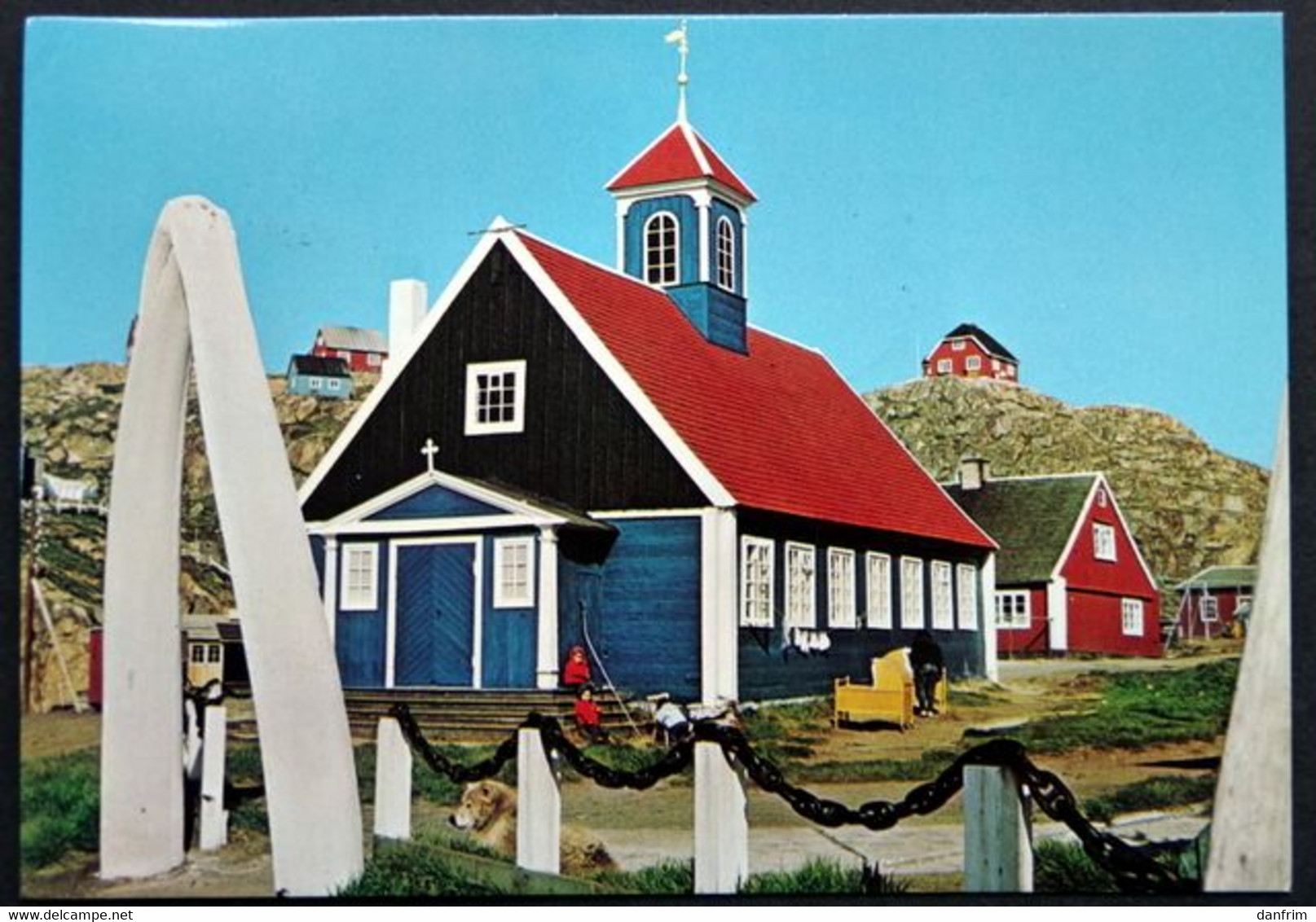 Greenland 1978 THE OLD CHURCH AT HOLSTEINSBORG Cards HOLSTEINSBORG 1-11-1978 ( Lot 1142 ) - Groenlandia