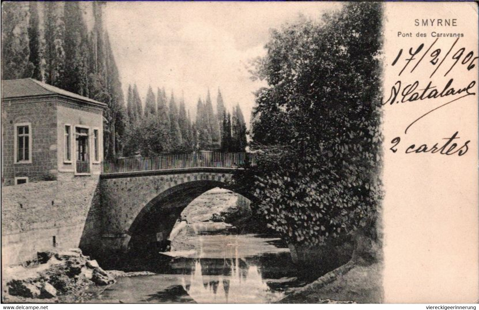 ! 1906 Ansichtskarte Smyrne, Smyrna, Pont Des Caravanes, Brücke, Bridge, österreichische Post In Der Levante, Ostrava - Turchia