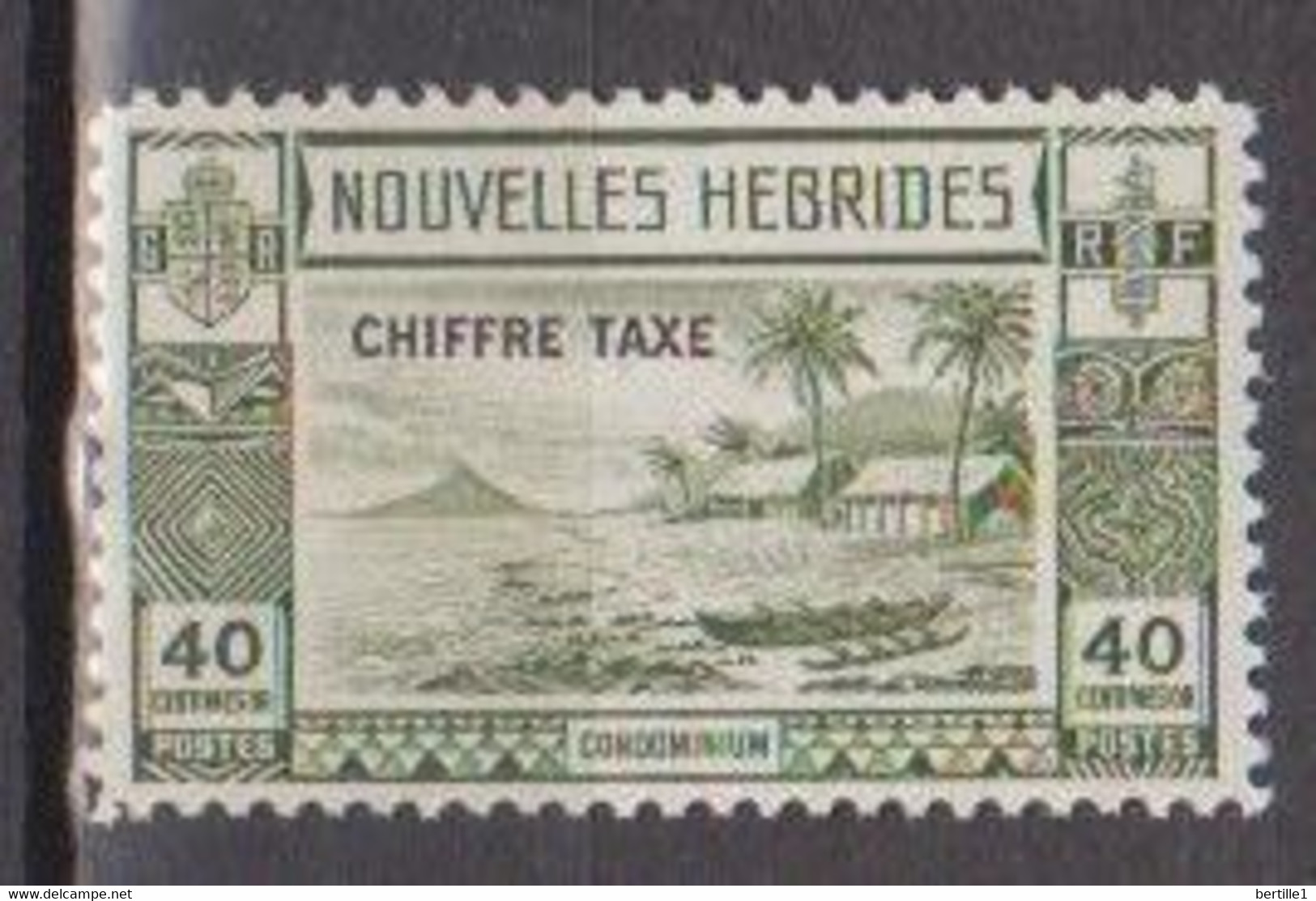 NOUVELLES HEBRIDES      N°  YVERT  : TAXE 14  NEUF AVEC  CHARNIERES      ( CH  3 / 17 ) - Timbres-taxe
