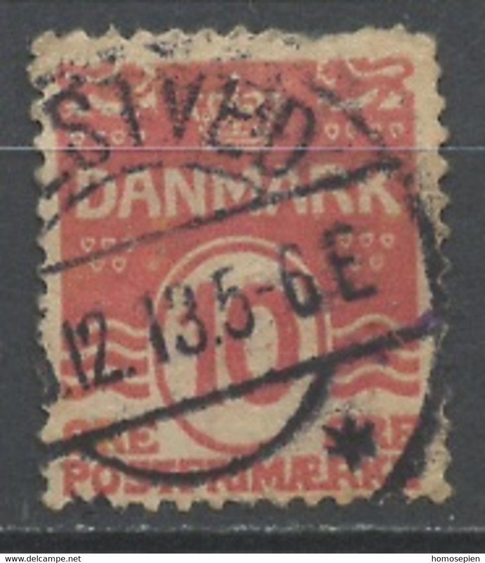 Danemark - Dänemark - Denmark 1912 Y&T N°66 - Michel N°64 (o) - 10ö Chiffre - Used Stamps