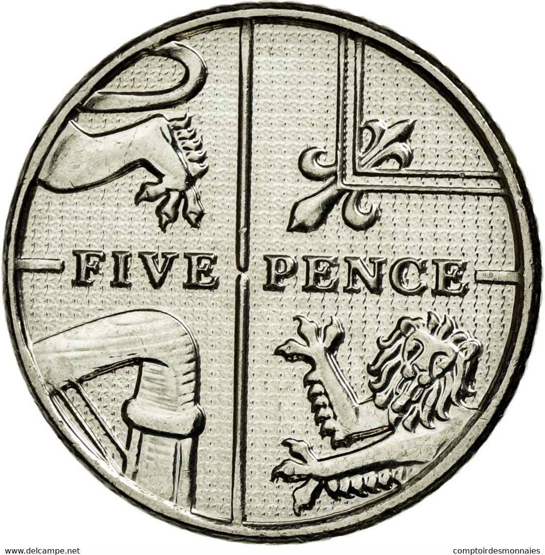 Monnaie, Grande-Bretagne, Elizabeth II, 5 Pence, 2012, British Royal Mint, TTB - 5 Pence & 5 New Pence