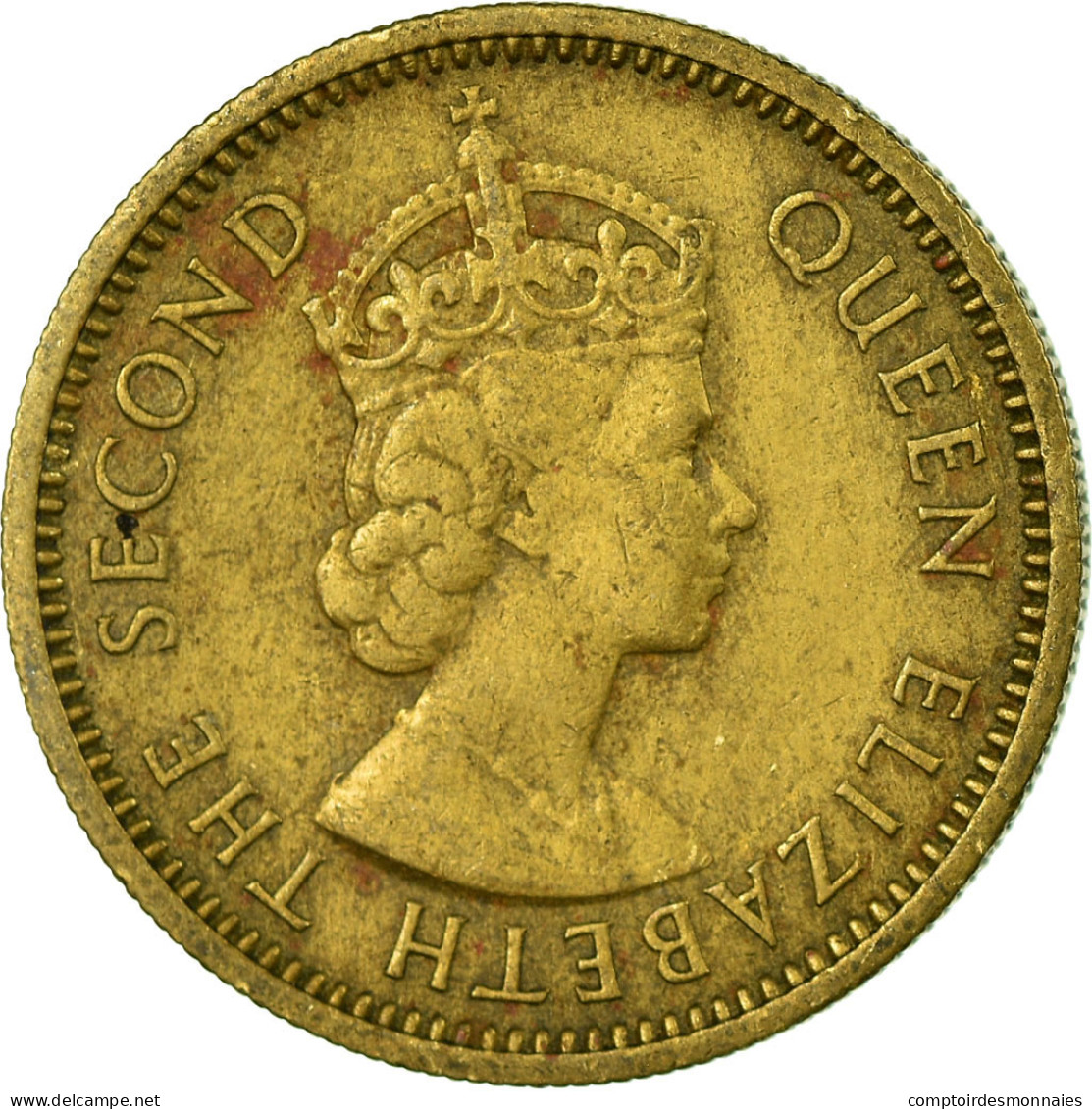 Monnaie, Etats Des Caraibes Orientales, Elizabeth II, 5 Cents, 1955, TTB - Caribe Británica (Territorios Del)