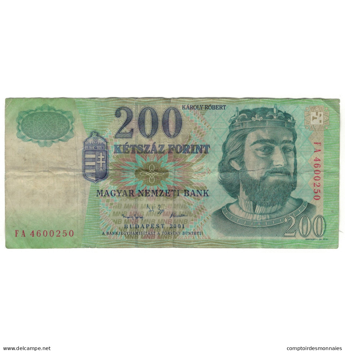 Billet, Hongrie, 200 Forint, 2001, KM:187a, TB - Hongrie