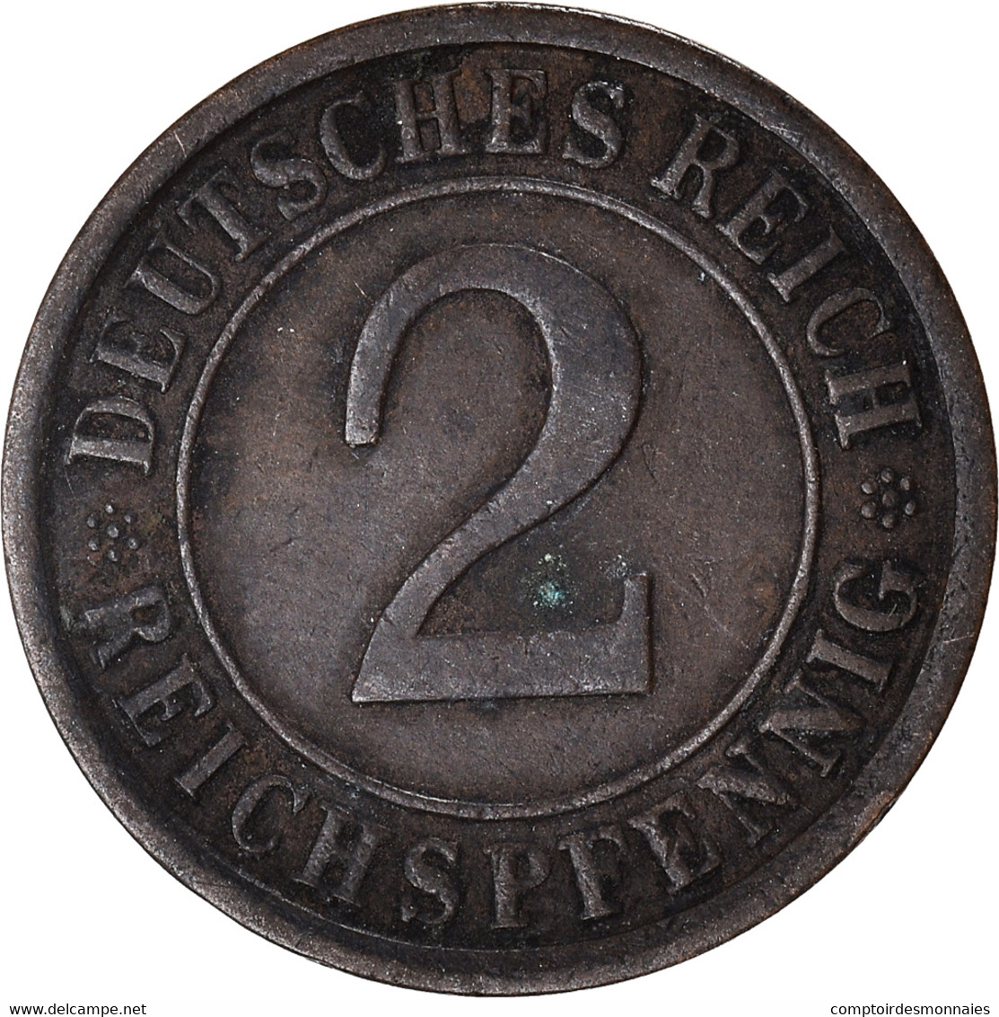 Monnaie, Allemagne, 2 Reichspfennig, 1925 - 2 Rentenpfennig & 2 Reichspfennig