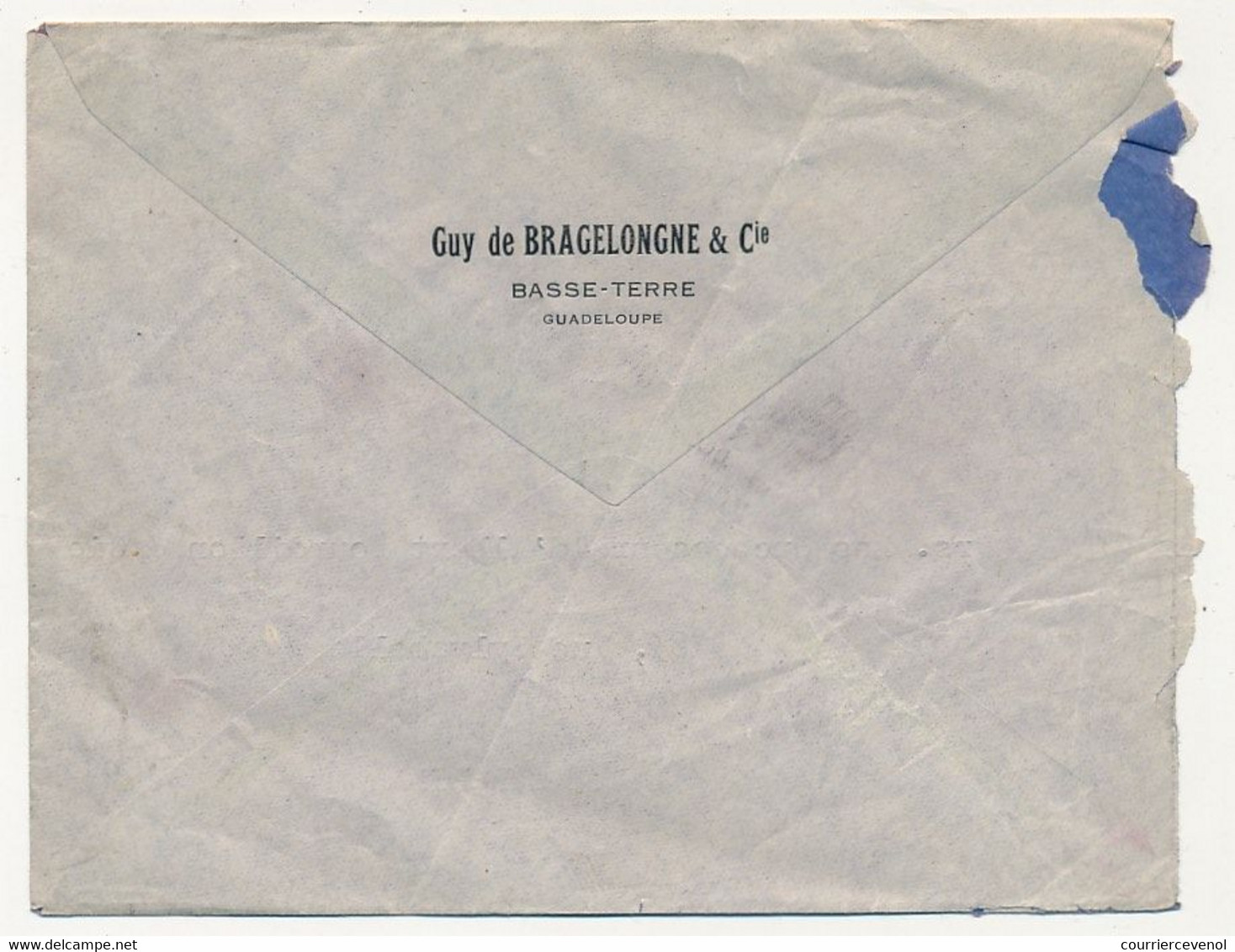 FRANCE - Enveloppe Avion Affr 3F Gandon + 3X4F Anjou Obl "Basse-Terre Guadeloupe" 7 Janvier 1950 - Briefe U. Dokumente
