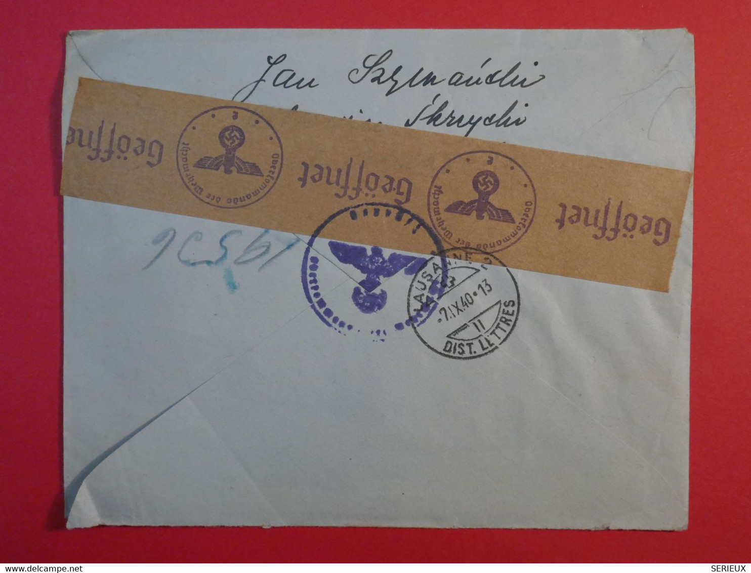 AL21 POLOGNE  GENERAL GOUVERNEMENT   BELLE  LETTRE CENSUREE 1940 +JEUX OLYMPIQUES +AFF. INTERESSANT + - Briefe U. Dokumente