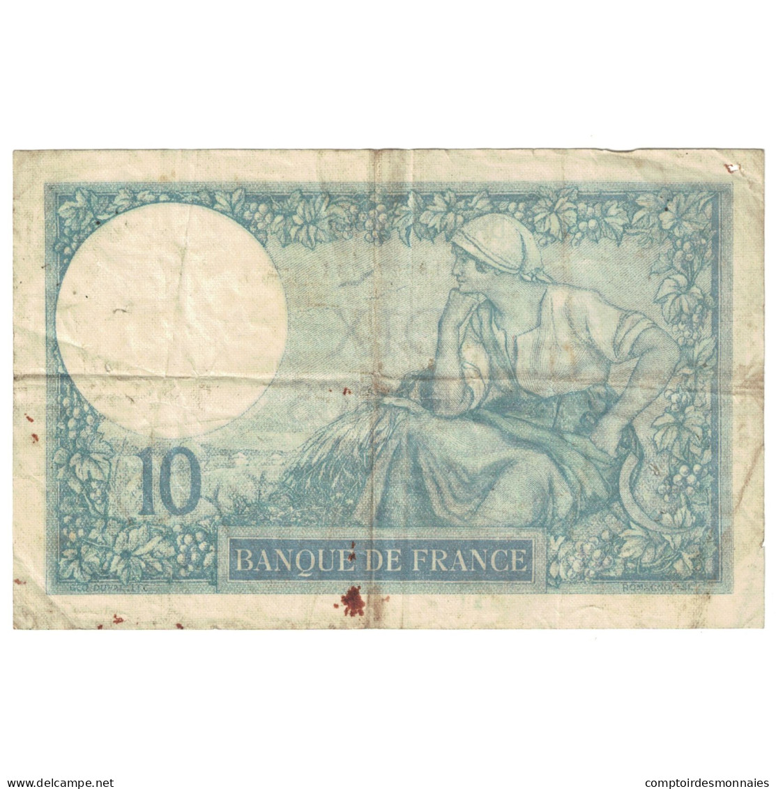 France, 10 Francs, Minerve, 1927, X.45311, TB, Fayette:6.12, KM:73d - 10 F 1916-1942 ''Minerve''