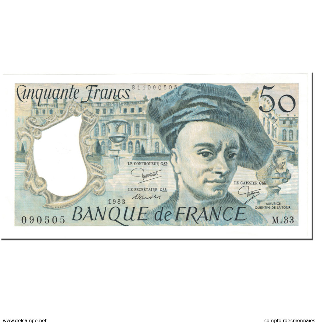 France, 50 Francs, Quentin De La Tour, 1983, Undated (1983), NEUF, Fayette:67.9 - 50 F 1976-1992 ''quentin De La Tour''