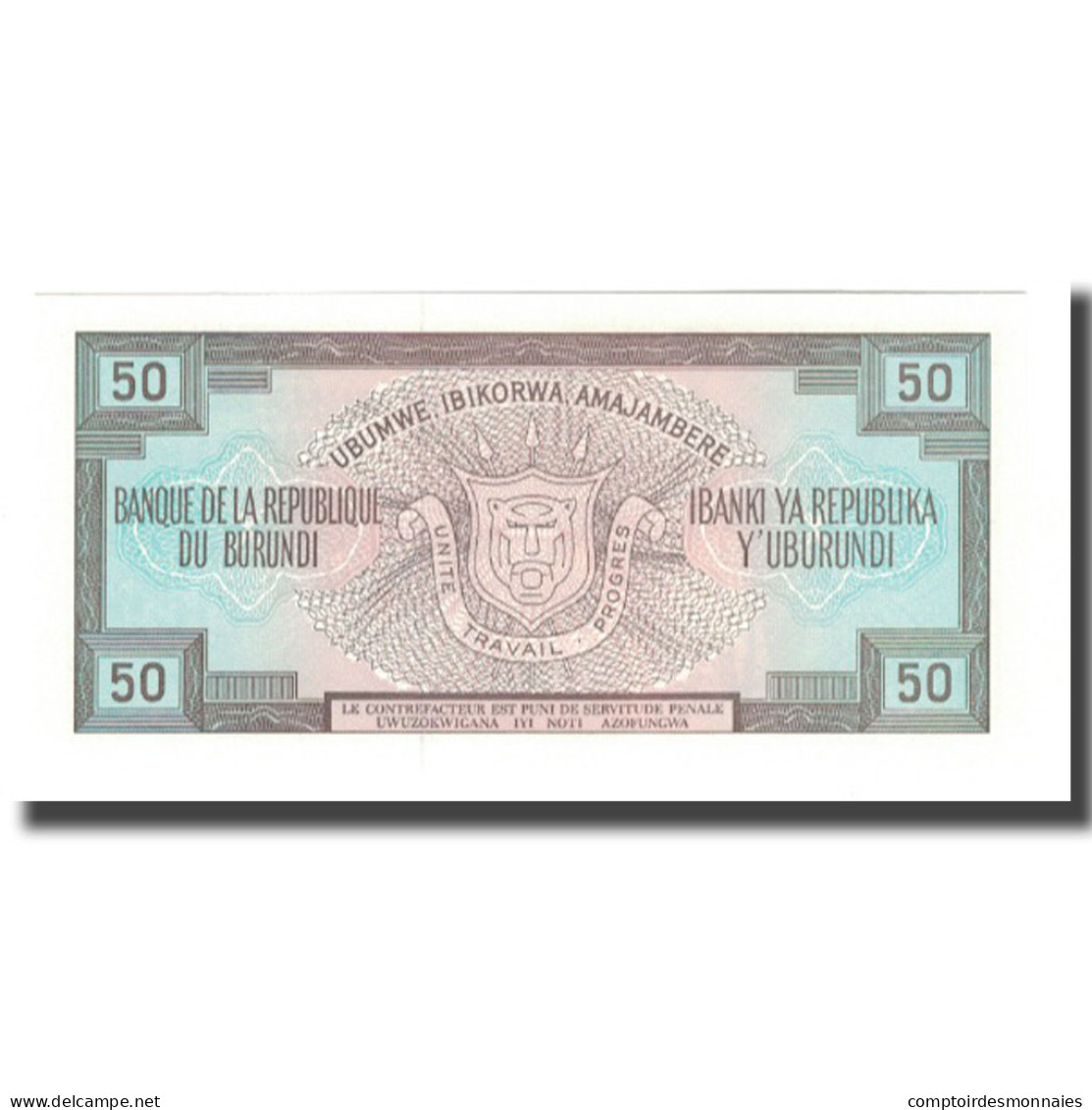 Billet, Burundi, 50 Francs, 1993, 1993-05-01, KM:28c, NEUF - Burundi