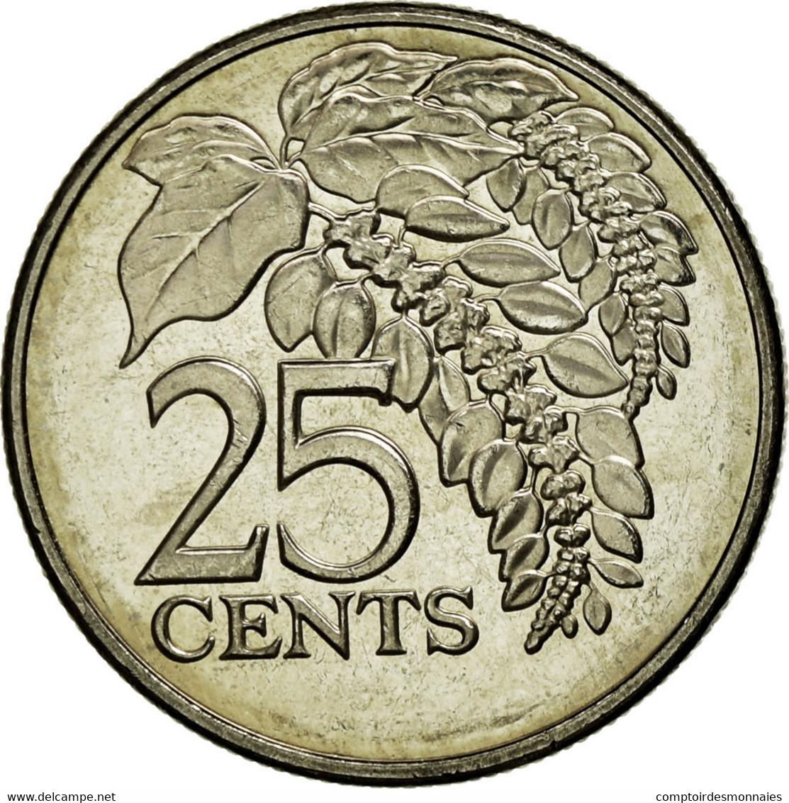 Monnaie, TRINIDAD & TOBAGO, 25 Cents, 2005, Franklin Mint, SPL, Copper-nickel - Trinidad Y Tobago