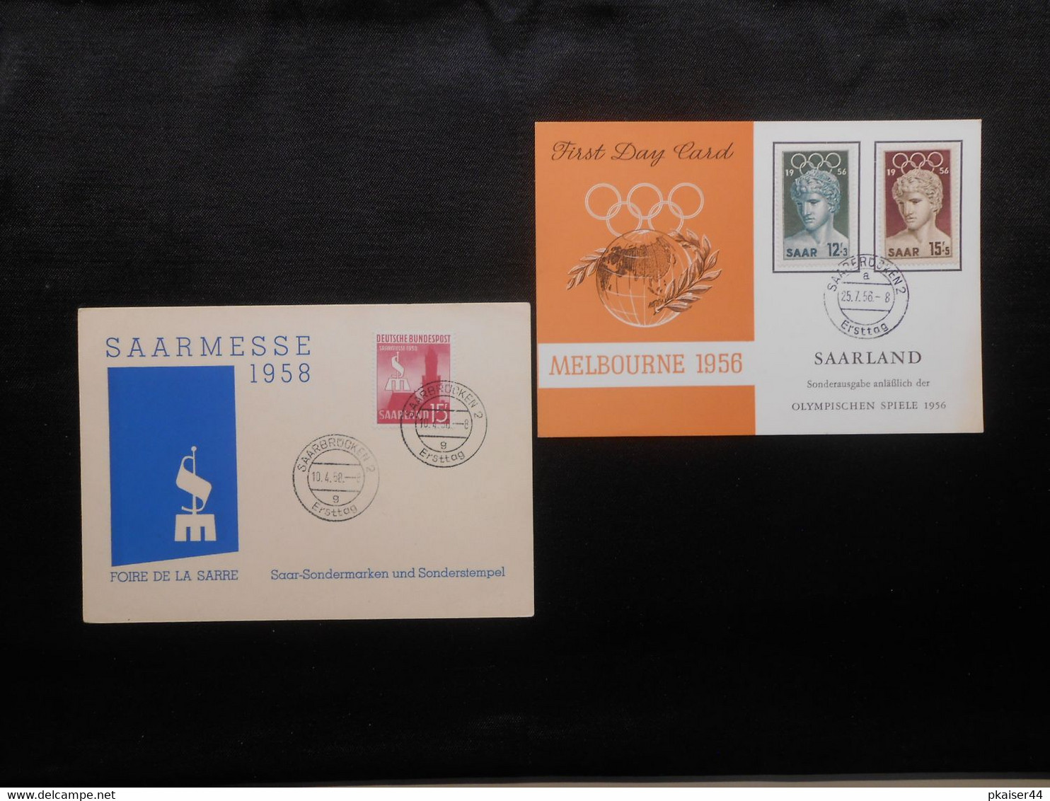 Saarland Mi 371+372/435   FDC  1956/58 - Lettres & Documents