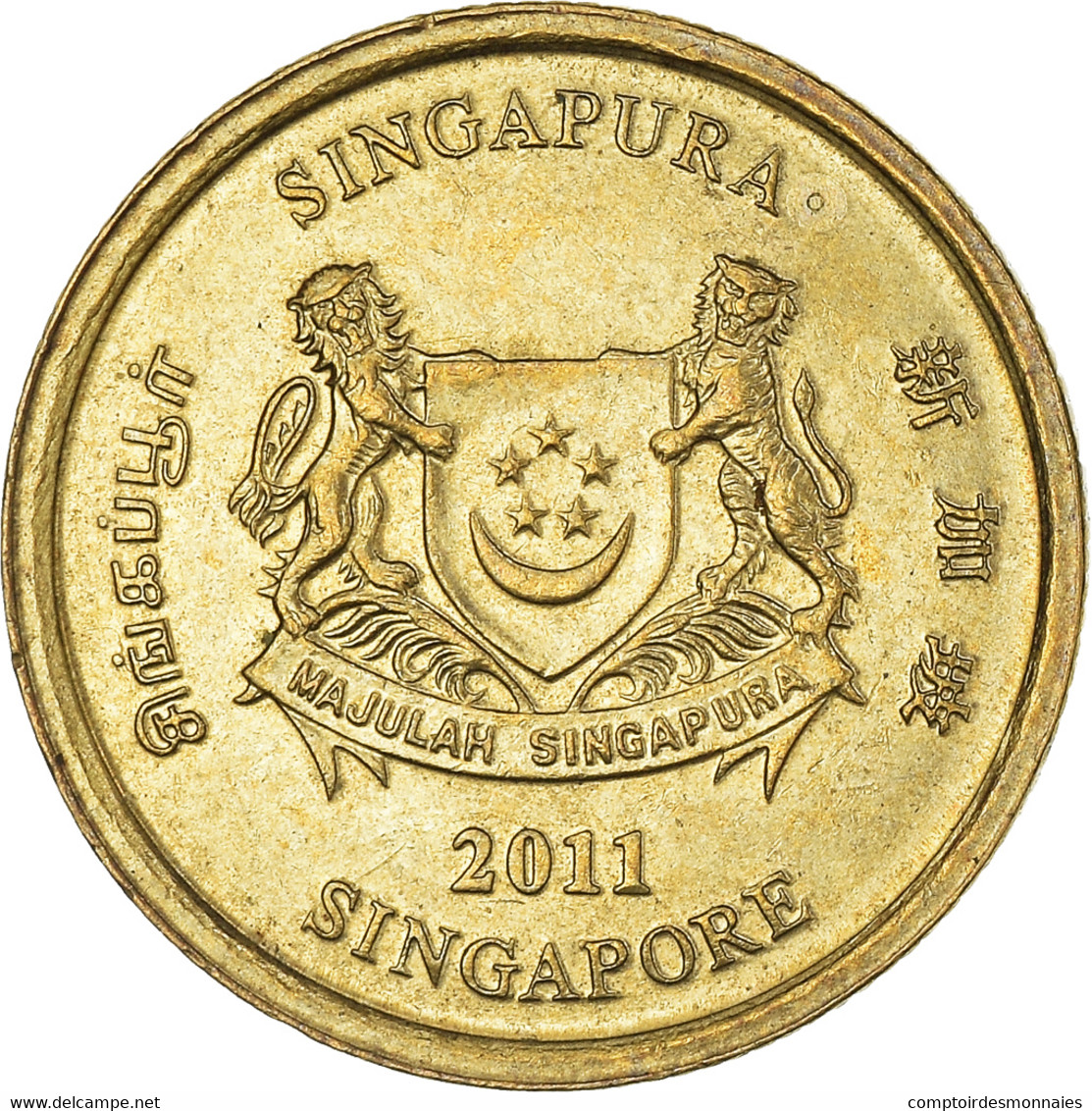 Monnaie, Singapour, 5 Cents, 2011 - Singapour