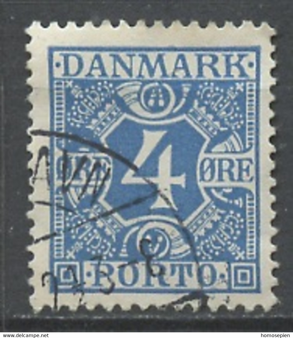 Danemark - Dänemark - Denmark Taxe 1921-27 Y&T N°T10 - Michel N°P10 (o) - 4ö Chiffre - Portomarken