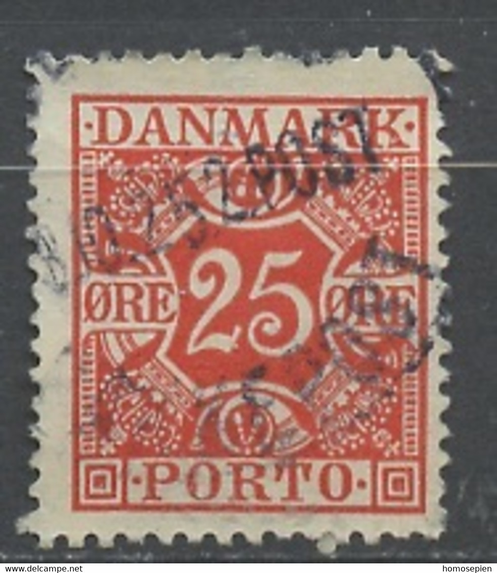 Danemark - Dänemark - Denmark Taxe 1921-27 Y&T N°T14 - Michel N°P15 (o) - 25ö Chiffre - Segnatasse