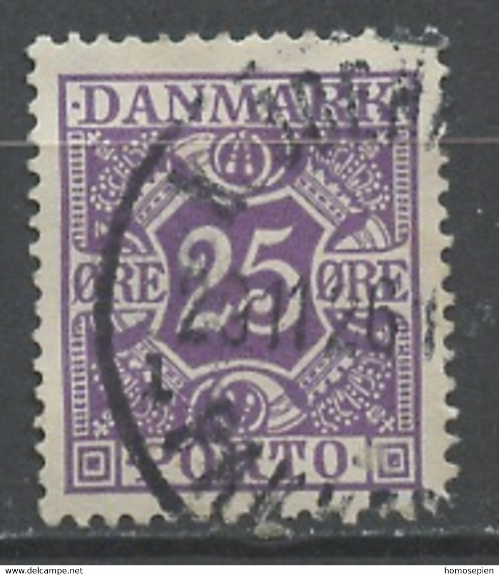 Danemark - Dänemark - Denmark Taxe 1921-27 Y&T N°T15 - Michel N°P16 (o) - 25ö Chiffre - Portomarken