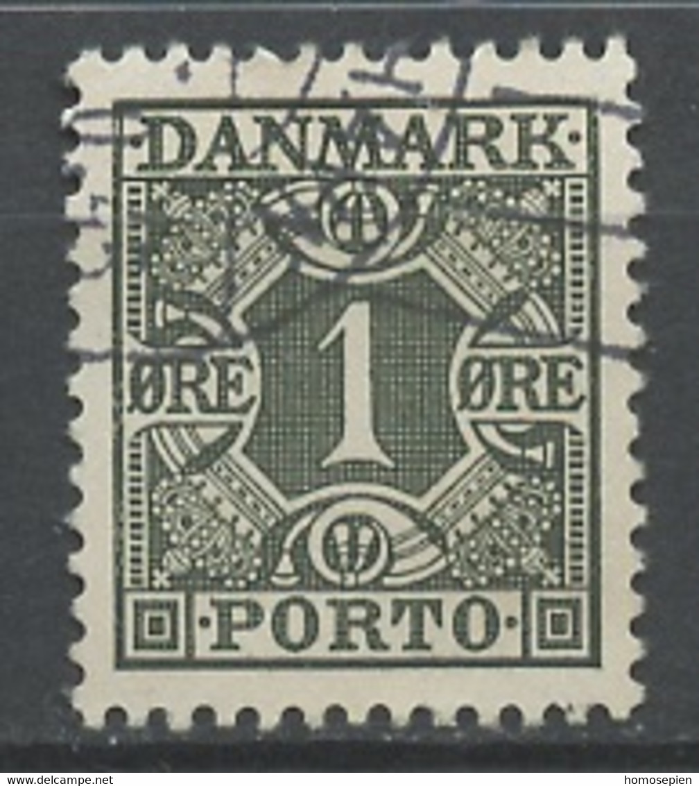 Danemark - Dänemark - Denmark Taxe 1934-53 Y&T N°T27 - Michel N°P25 (o) - 1ö Chiffre - Segnatasse