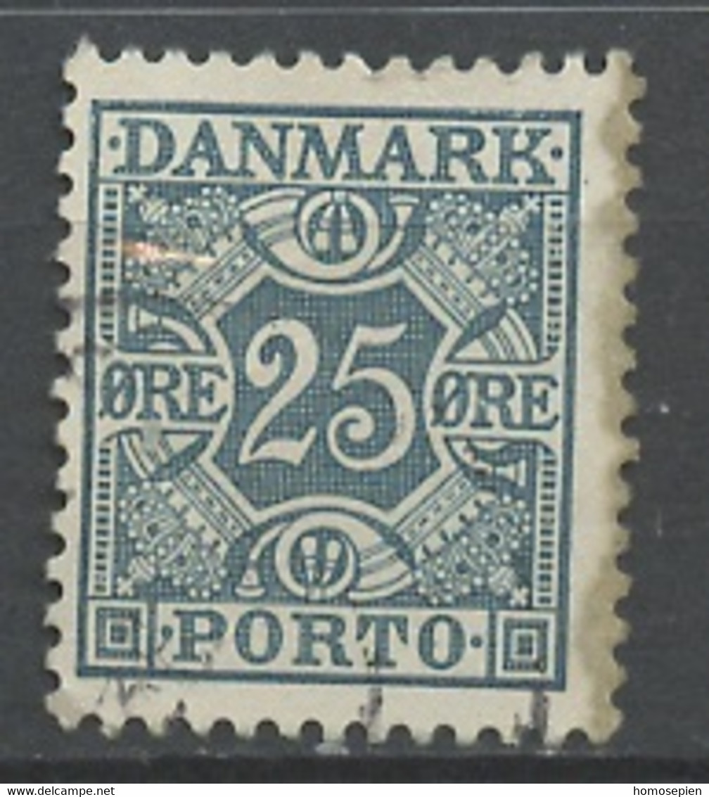 Danemark - Dänemark - Denmark Taxe 1934-53 Y&T N°T32 - Michel N°P30 (o) - 25ö Chiffre - Portomarken