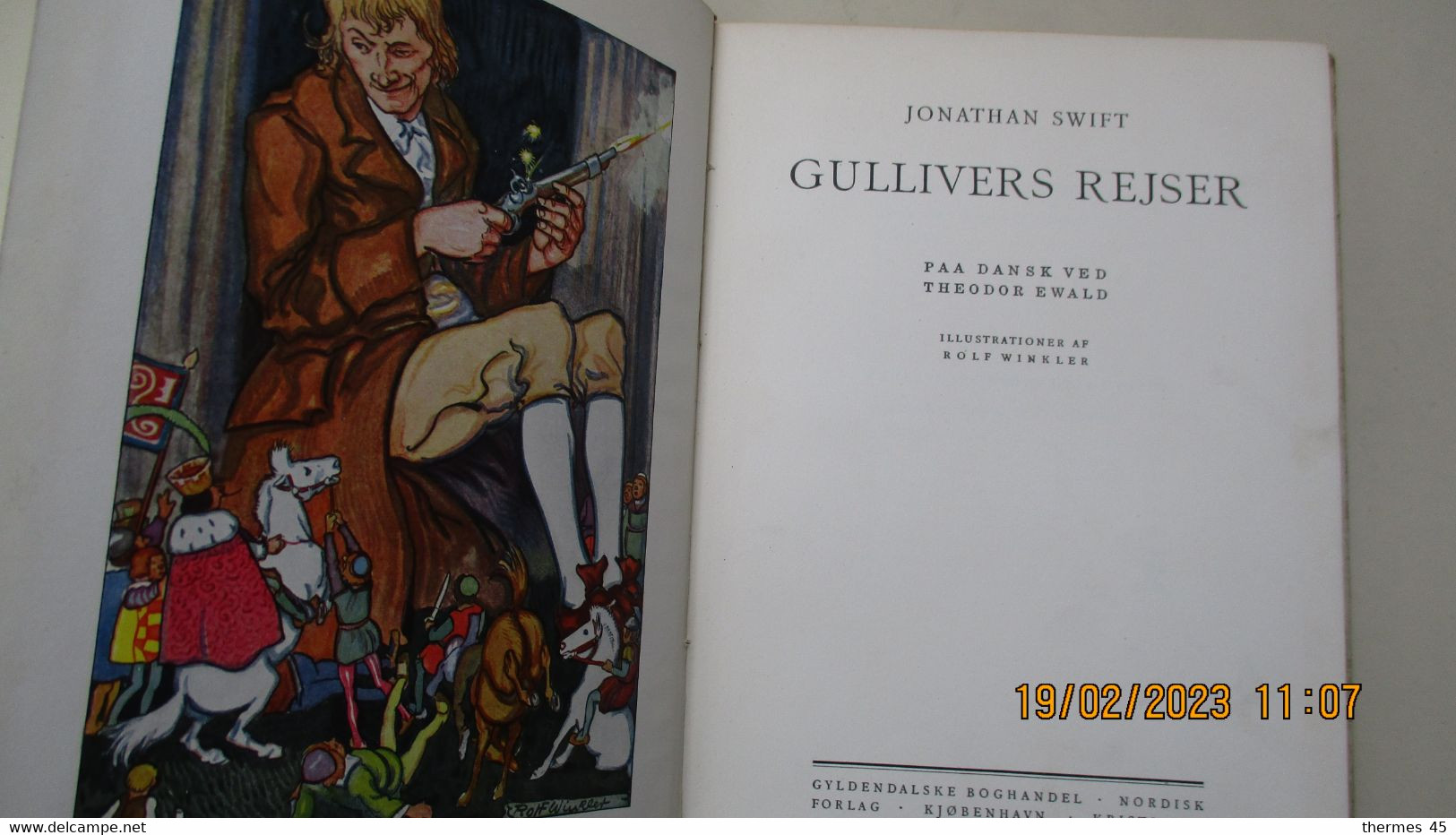 1923 / En Danois / GULLIVERS REJSER / JONATHAN SWIFT / GYLDENDALSKE BOGHANDEL - Scandinavian Languages