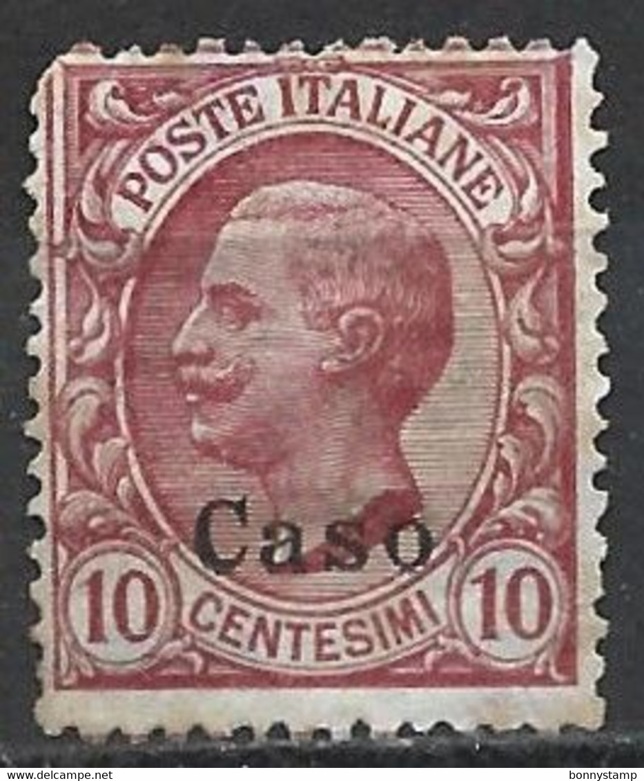 Caso, 1912 - 10c Rosa, Soprastampato - Nr.3 MLH* - Aegean (Caso)