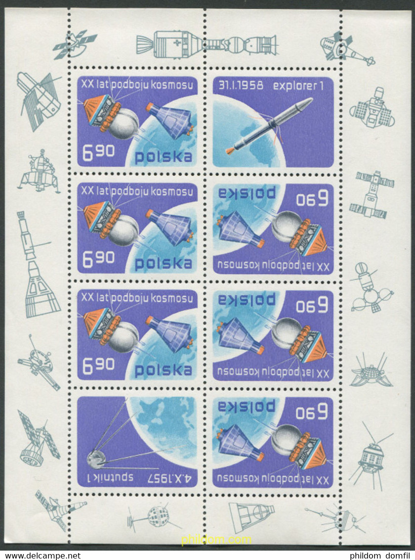 167857 MNH POLONIA 1977 20 AÑOS DE CONQUISTA DEL ESPACIO - Sin Clasificación