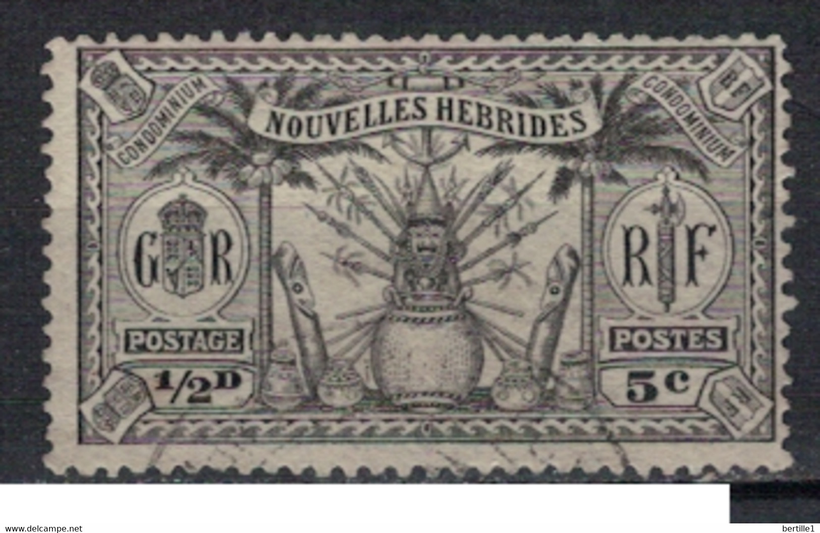 NOUVELLES HEBRIDES       N°  YVERT 80 OBLITERE     ( OB    07/51 ) - Usati