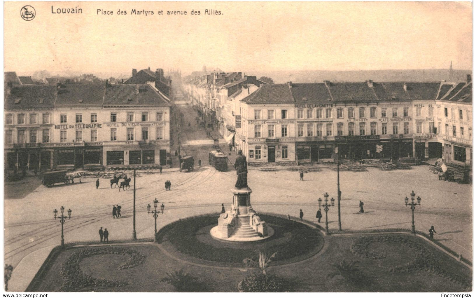 CPA  Carte Postale Belgique Louvain Place Des Martyrs Et Avenue Des Alliés 1923  VM64252 - Leuven