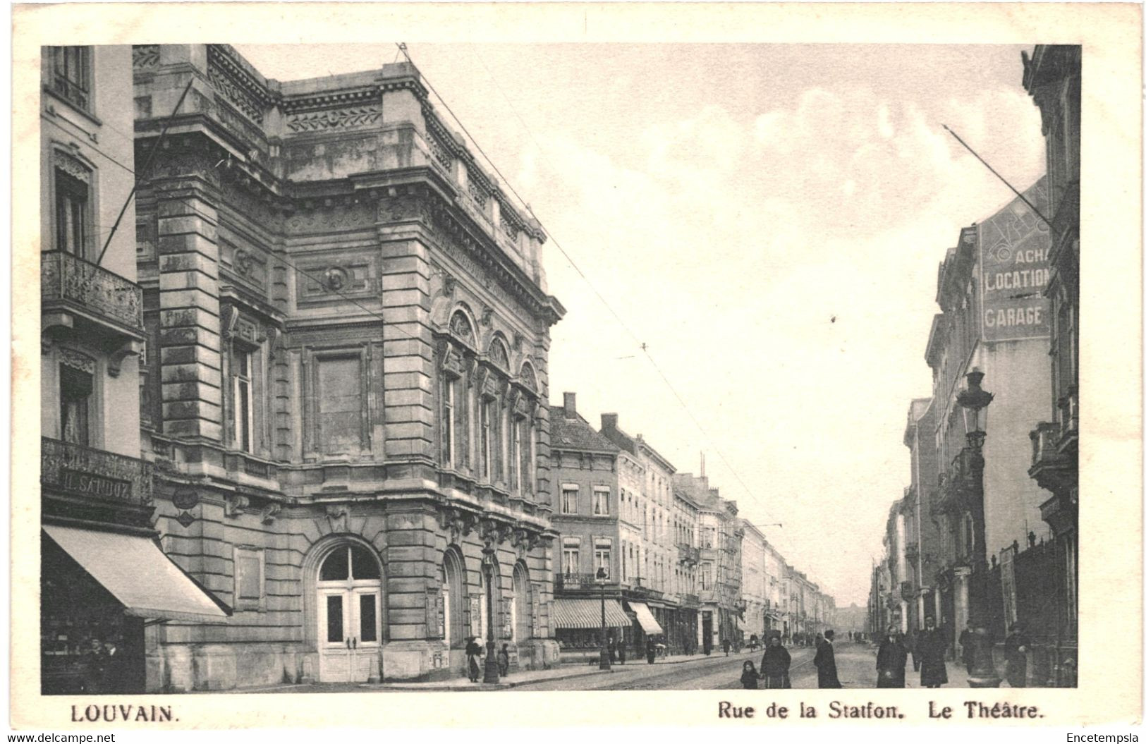 CPA  Carte Postale Belgique Louvain Rue De La Station Le Théâtre   VM64253 - Leuven