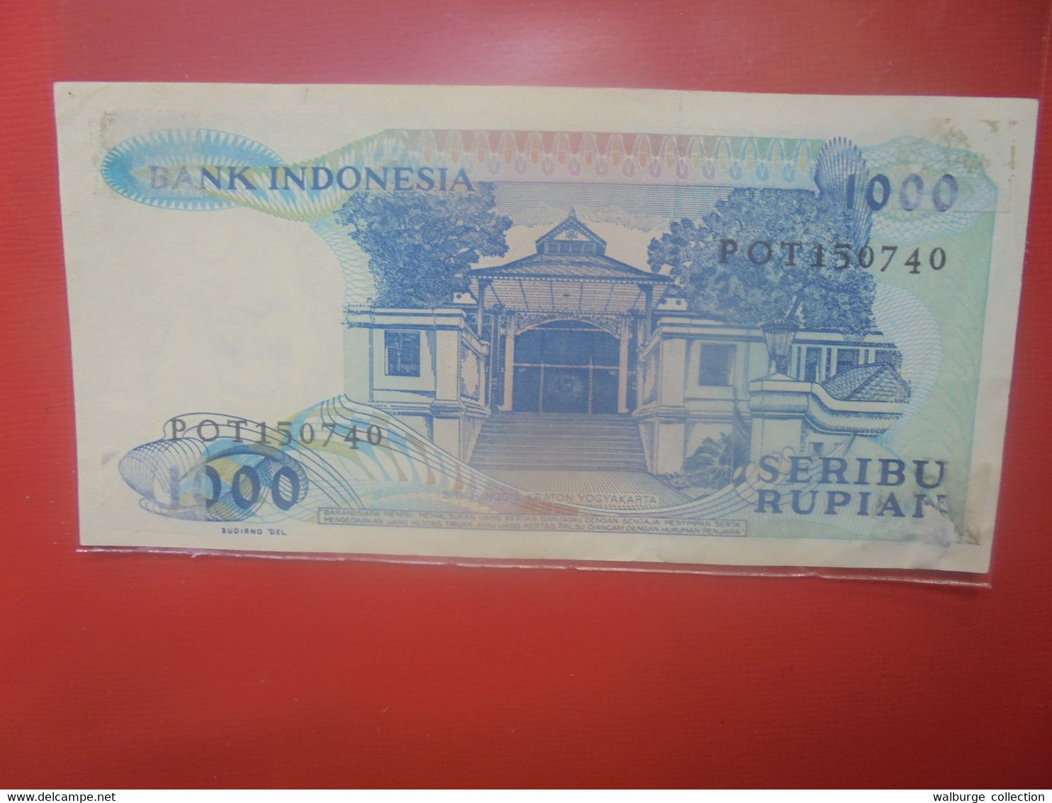 INDONESIE 1000 RUPIAH 1987 Peu Circuler (B.29) - Indonésie
