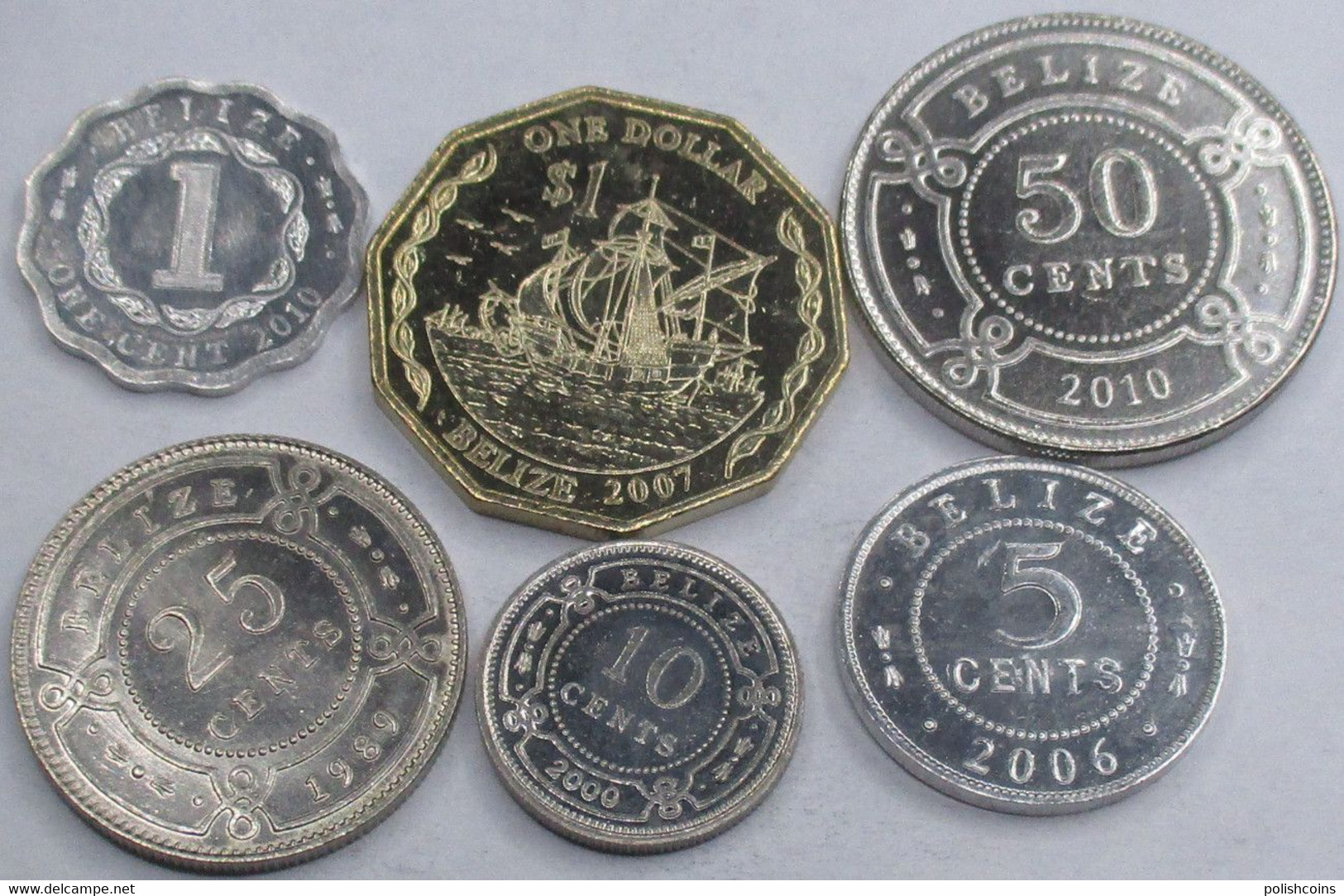 BELIZE  Different Years Set 6 Coins #bgrey - Belize