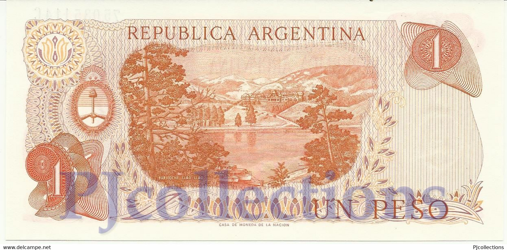 LOT ARGENTINA 1 PESO 1970/73 PICK 287 UNC X 5 PCS - Argentine