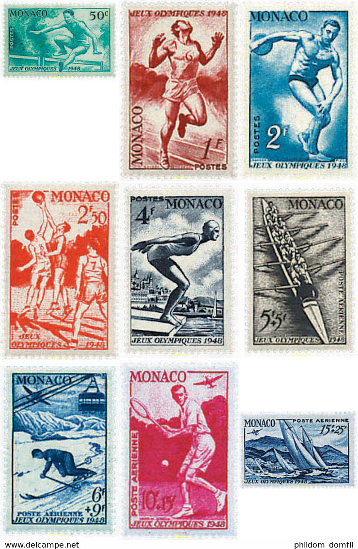 67740 MNH MONACO 1948 14 JUEGOS OLIMPICOS VERANO LONDRES 1948 - Autres & Non Classés