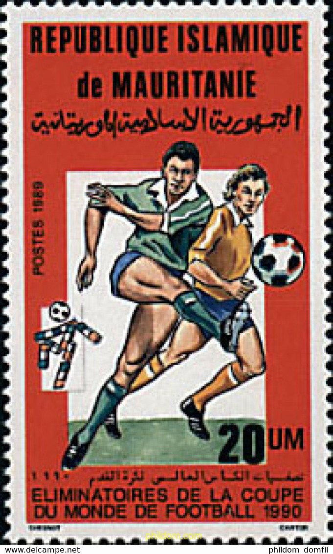 27621 MNH MAURITANIA 1989 COPA DEL MUNDO DE FUTBOL. ITALIA-90 - Mauritanie (1960-...)