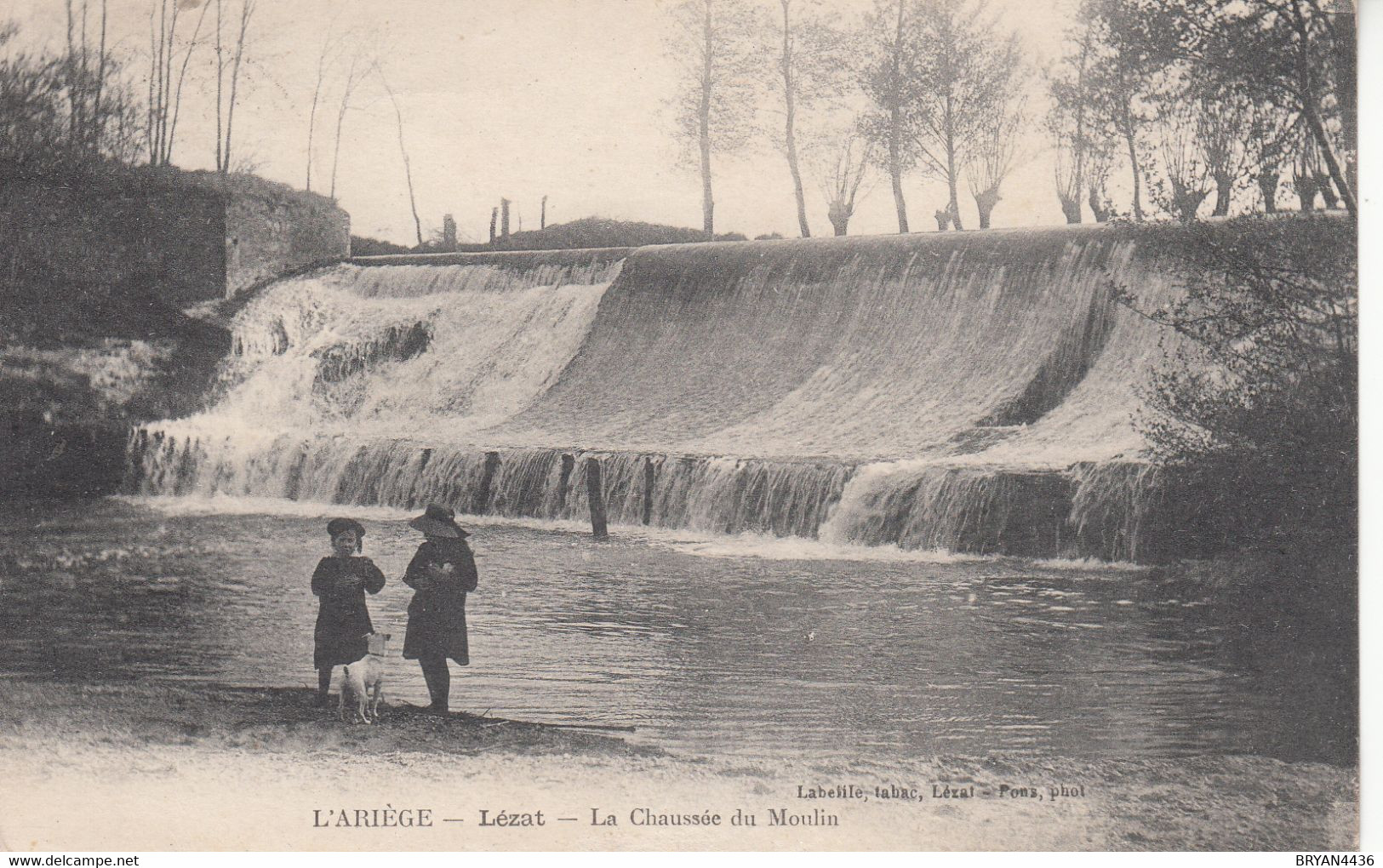 09 - LEZAT - LA CHAUSEE DU MOULIN - ANIMEE - VOIR DEUX SCANS - Lezat Sur Leze