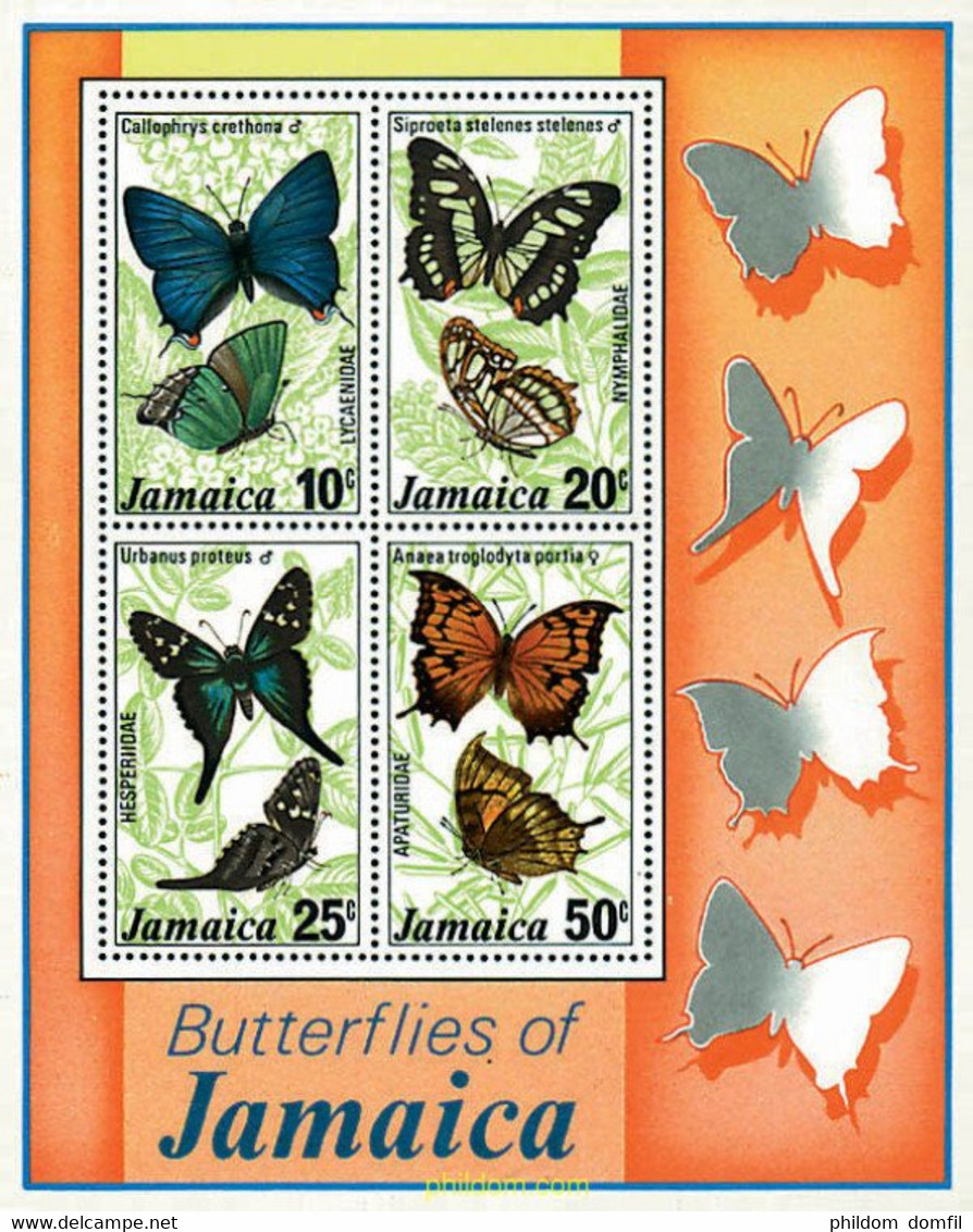 94882 MNH JAMAICA 1978 MARIPOSAS DE JAMAICA - Spinnen