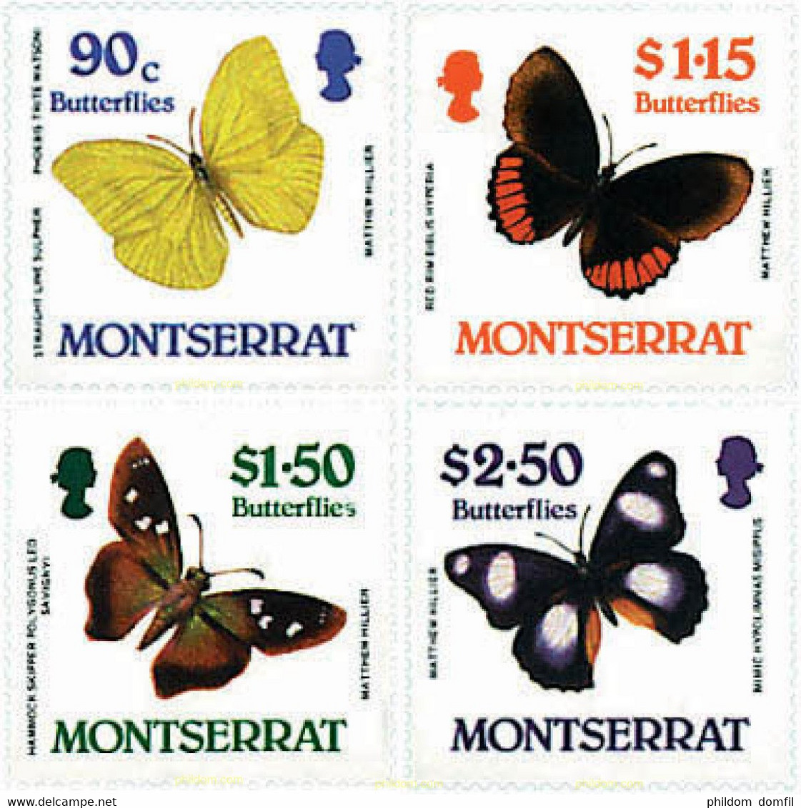 76535 MNH MONTSERRAT 1987 MARIPOSAS - Spinnen